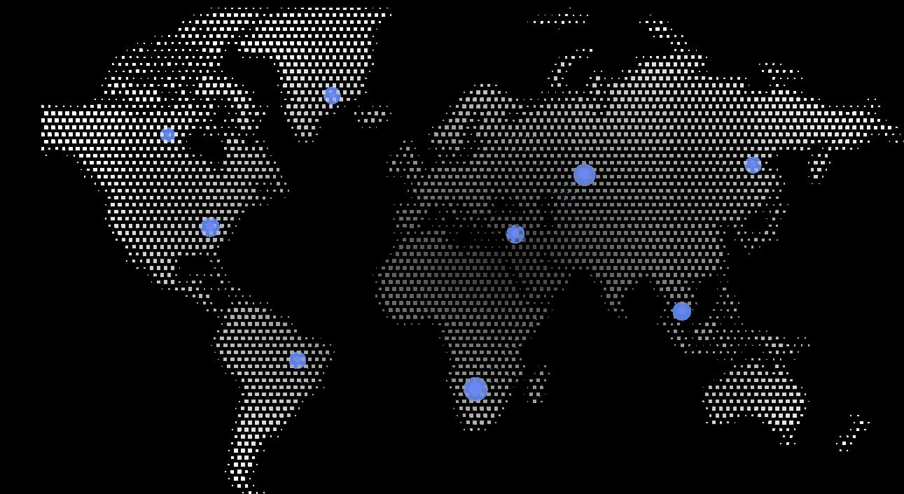 Global map showing Nayatel international calls