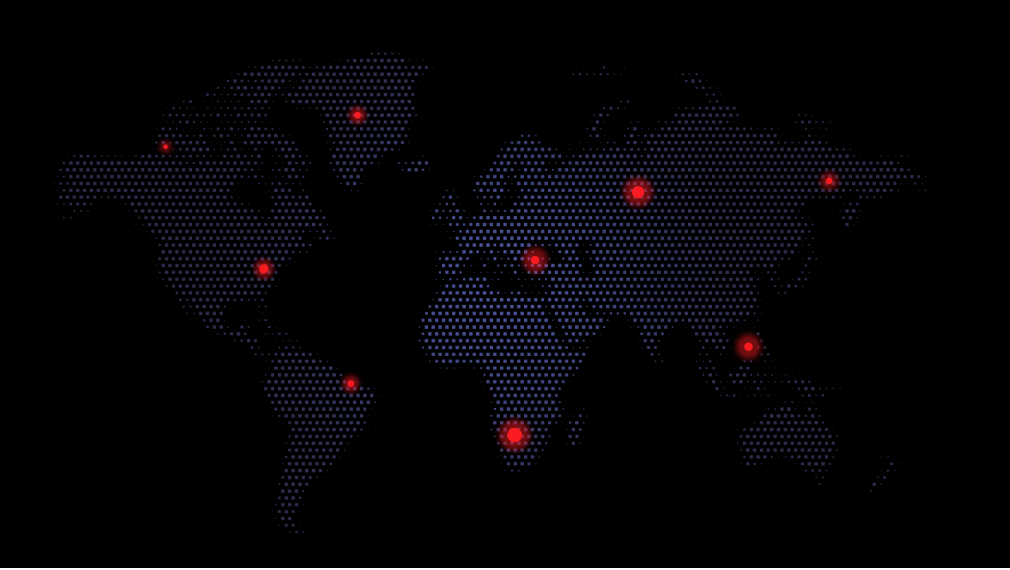 World map with red dots indicating exitlag gaming server locations across the globe.